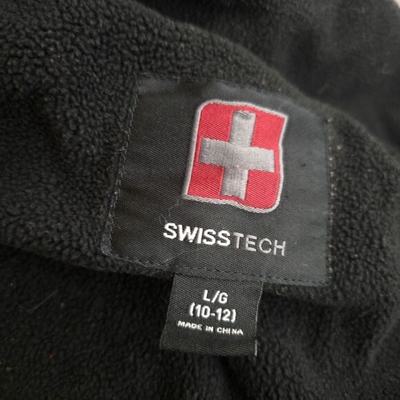 Swiss+ Tech Boys Red Full Zip Hooded Jacket Large (10-12) Fleece Lined Insulated - Picture 8 of 13